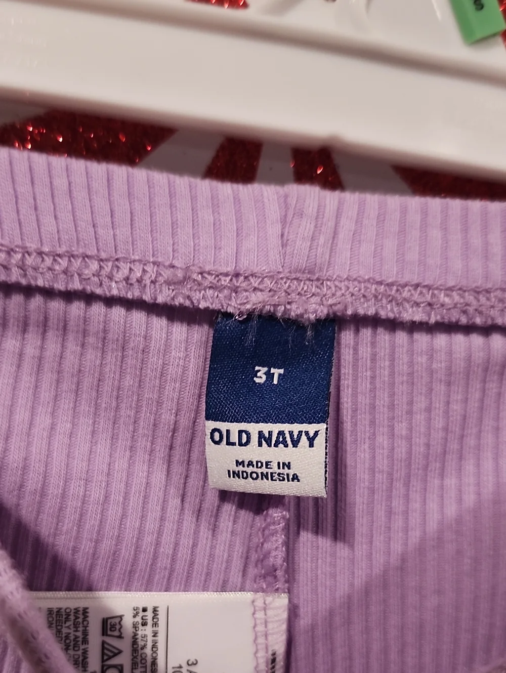 Old Navy Lavender Ribbed Flare Leggings for Kids